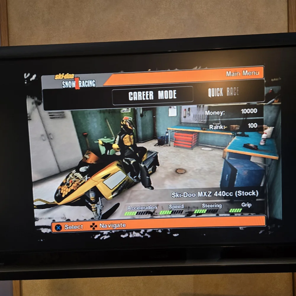 Sony PlayStation 2 Ski-Doo Snow X Racing - Black and Yellow